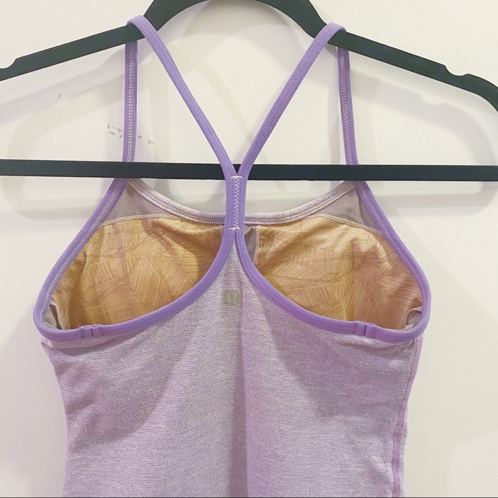 Lavender lululemon power y tank top. Size 2 - Picture 2 of 4